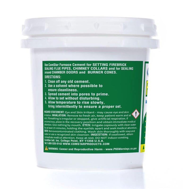 Comstar Furnace Cement, Ready-to-Use Refractory & Retort Cement, High Temperature Cement, Fireproof, Acid-Proof, Gas-Tight, Smokeless, Bonds to Stone, Metal, Brick, Ceramic, 1 Pint (40-355) - Image 2